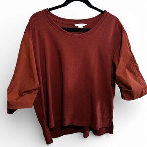 Athleta Seasoft Raglan Sleeve Tee XL Canyon Red